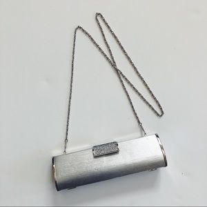 Vintage Y2K Silver Evening Bag / Clutch